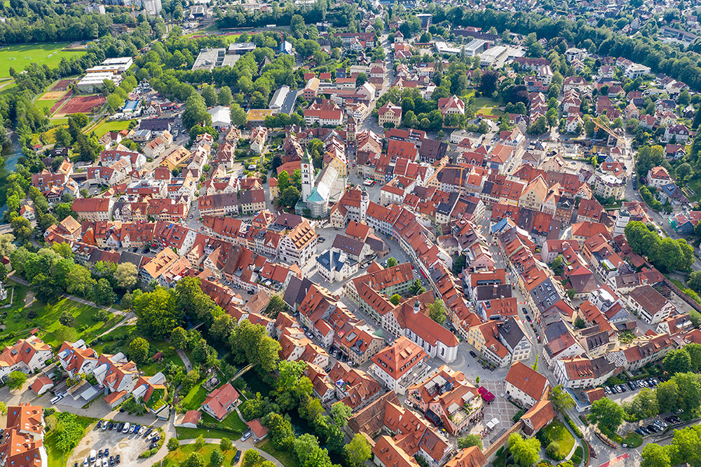 Landesgartenschau Wangen 2024 – Altstadt Luftaufnahme