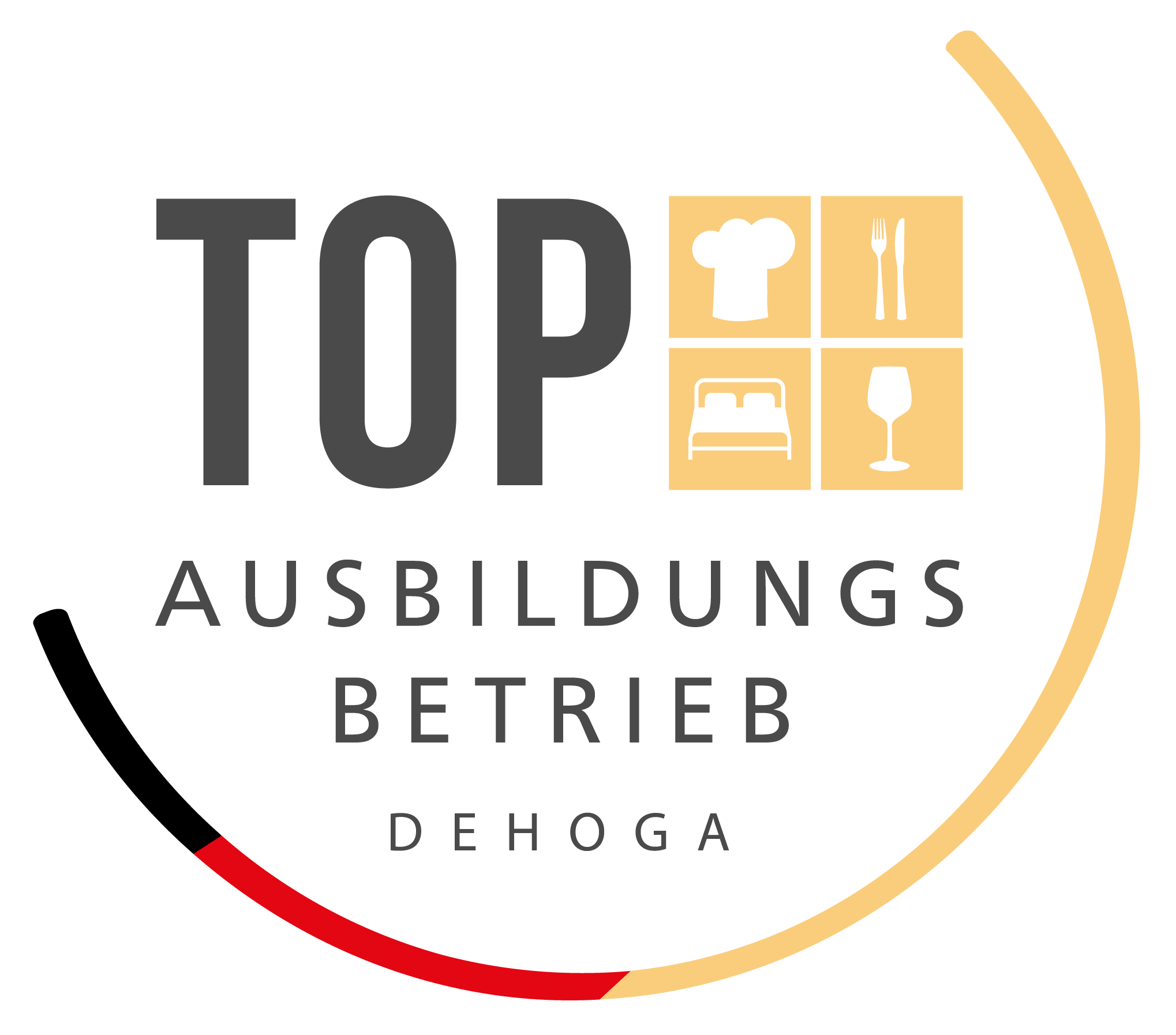 Logo der Auszeichung von der DEHOGA als Top Ausbildungsbetrieb