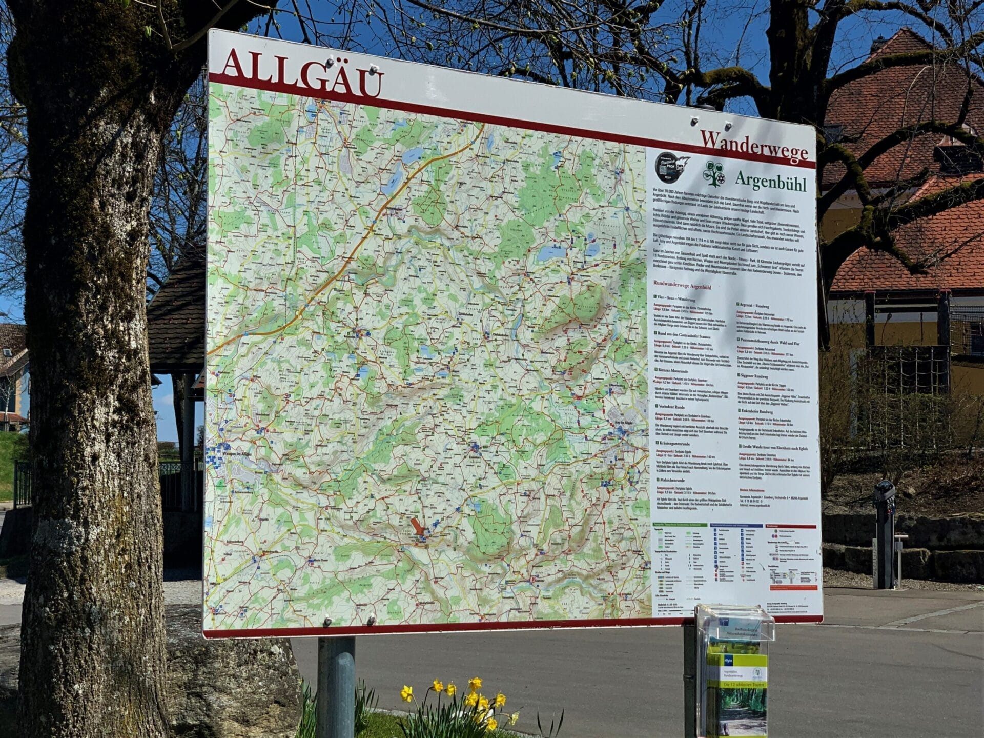 Wanderkarte in Argenbühl – ideal für ein Wanderwochenende Allgäu